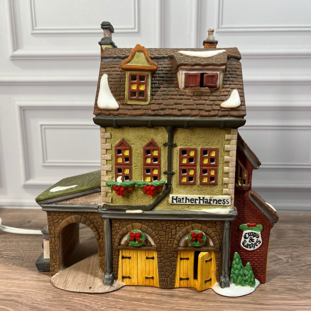 Vintage 1994 Dept 56 Dickens Village Hather Harness Christmas House 5823-8